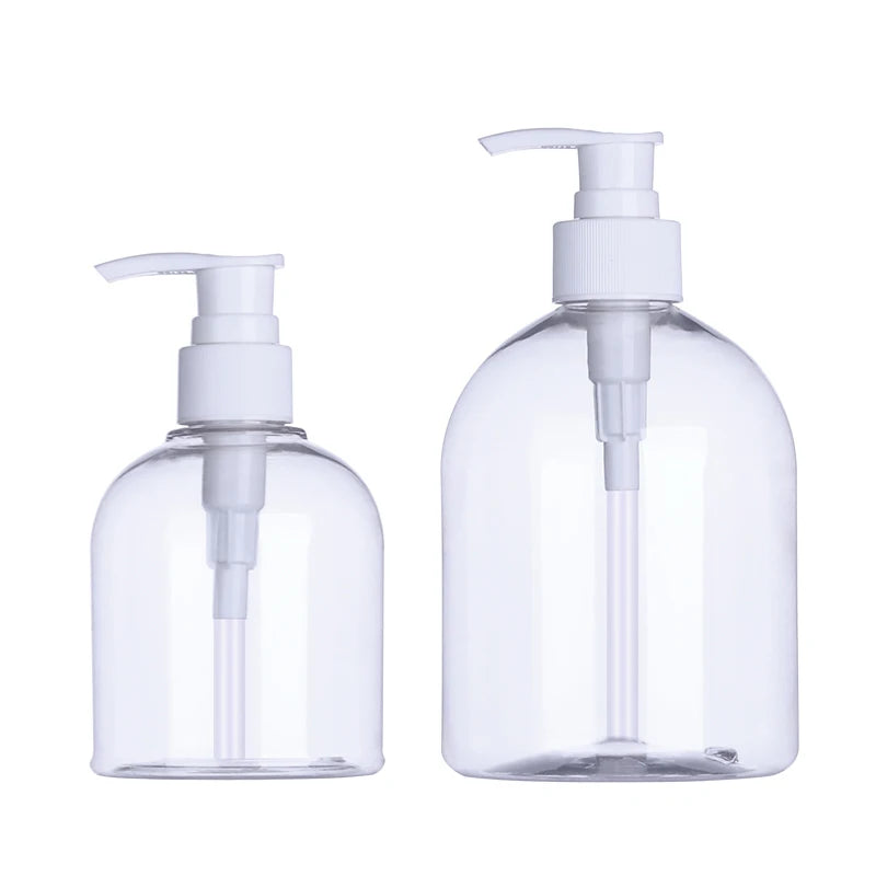 250ml 500ml Liquid Hand Sanitizer Transparent Packaging Pump Bottle Shampoo Bottle