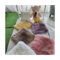 Sample Support Custom square Sofa Fur Car Seat Cushion Sheep Skin Seat Cover Lambskin Wool Sheepskin Chair Cushion Seat Pad