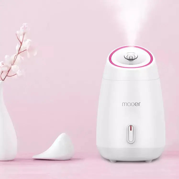 Lavalash Maoer Face Spray Steamer Portable USB Nano Spray Atomization Fruit & Vegetable Steamer Pink/White 120ml Water Tank