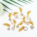 AliLeader Wholesale Assorted Styles Metal Hair Charms Loc Hair Jewelry Hair Beads Rings Cuffs Dreadlocks Accessories Decoration
