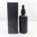 Hot Sale Ready to Ship 5ml Beard Oil in Black Essential Oil Glass Bottle With Gold Dropper Various Lid Options Empty Packing Box