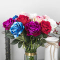 New Arrival Colorful Silk Flower Flannel Rose Eye-catching Artificial Flower for Wedding Decoration