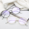 Jiuling Eyewear Latest Model Comfortable Resin Holder Glasses Double Beam Round Lens Eyeglass Frames Men Original