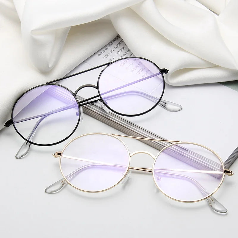 Jiuling Eyewear Latest Model Comfortable Resin Holder Glasses Double Beam Round Lens Eyeglass Frames Men Original
