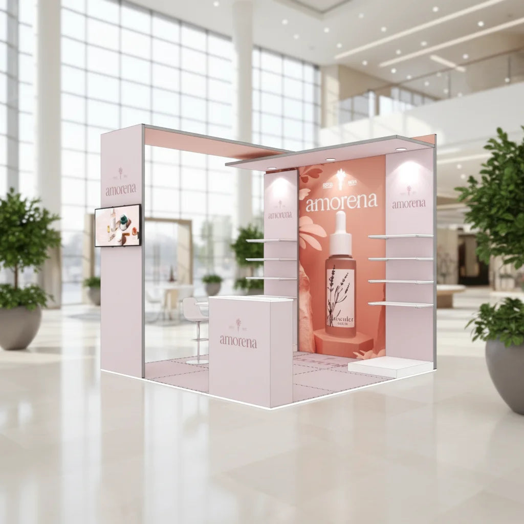 Modular Aluminum SEG Portable 10x10 Tradeshow Expo Shelf Display Exhibition Trade Show Booth MegaBDM
