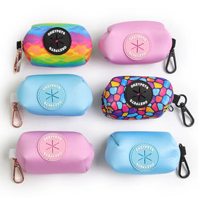 OKEYPETS Custom Neoprene Cute Leash Pet Waste Carrier Bag Dispenser Water Proof Dog Poop Bag Holder