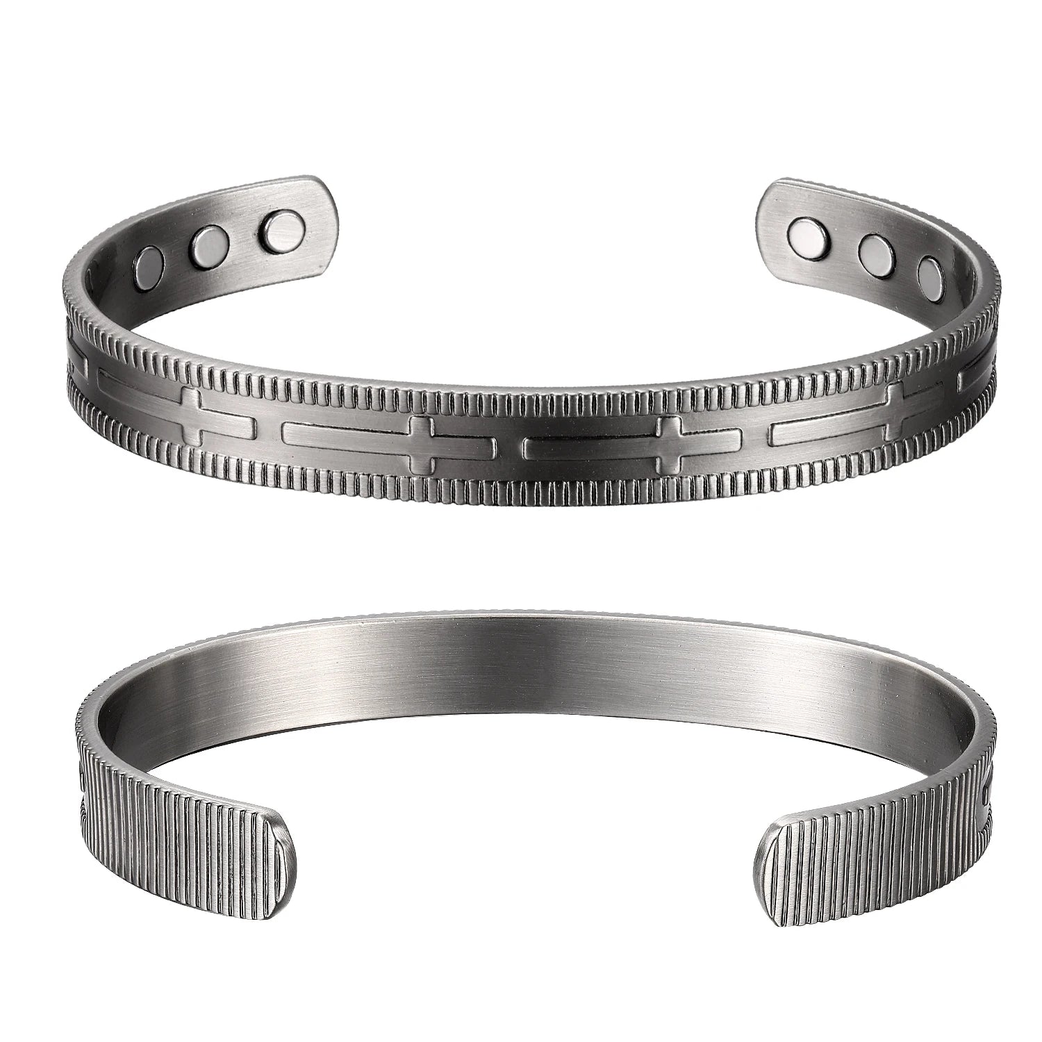 BioMagnetic Jewelry Wholesale Cuff Cross Women Men  Magnetic Copper Bangle Bracelet