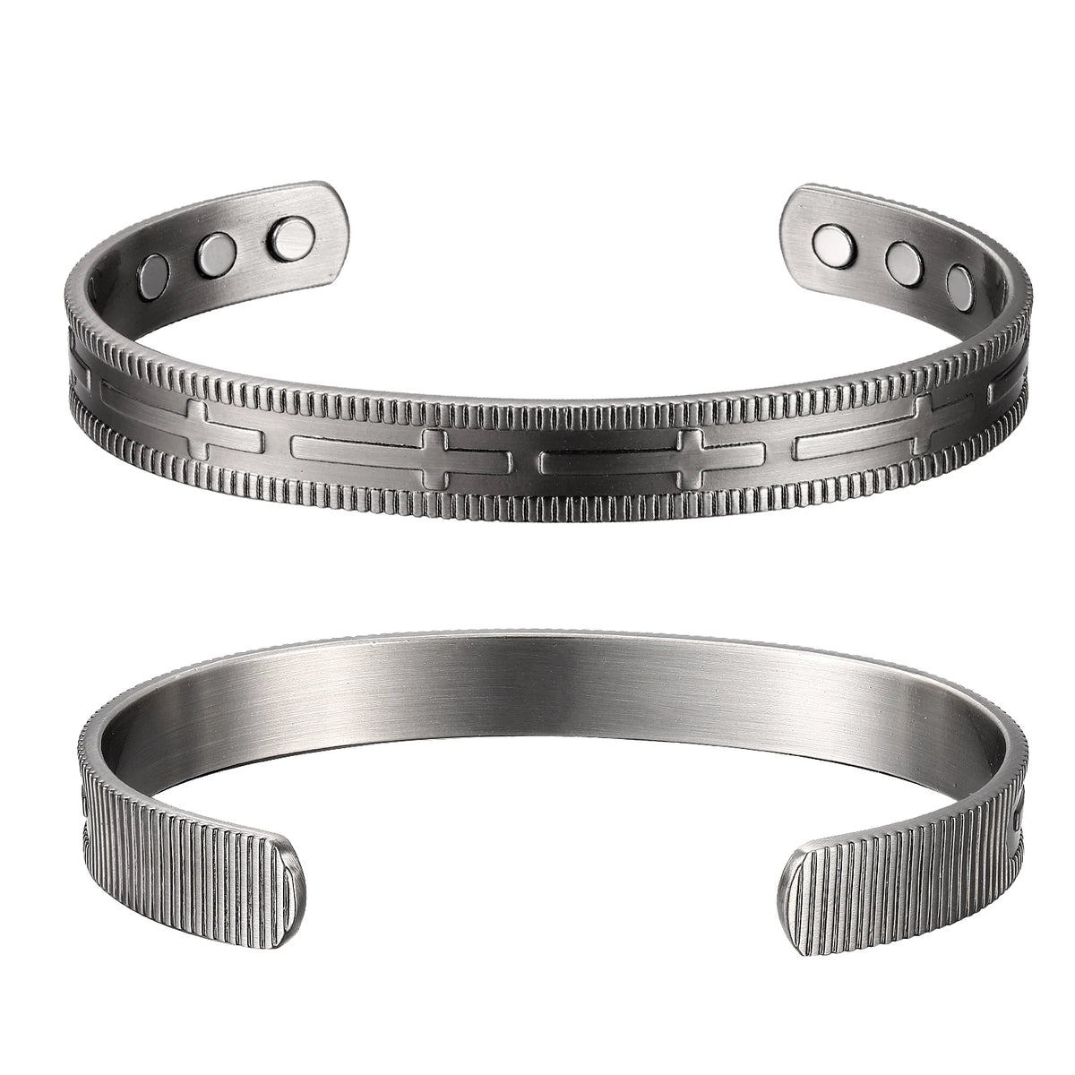 BioMagnetic Jewelry Wholesale Cuff Cross Women Men Magnetic Copper Bangle Bracelet