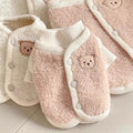 Autumn Winter Cute Pet Clothes for Dogs Cats Coat Warm Clothing for Puppy Kitty Jacket Cardigan Shirt Set Dog Sweaters