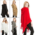 Winter Women Big Size Knit Sweater New Faux Cashmere Hot Cape Shawl
