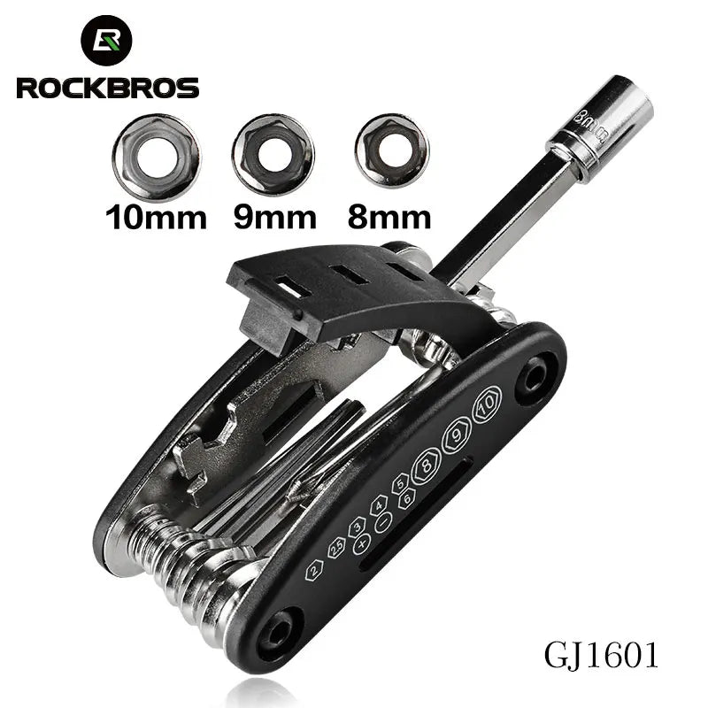 ROCKBROS Wholesale 16 in 1 Pocket Mini Portable Bicycle Multi Tool Bike Tools Multifunction Bicycle Repair Tool
