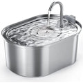 Stainless Steel Cat Water Fountain 3.2L/108oz Pet Water Dispenser Automatic Cat Fountain USB Charging Cat Products