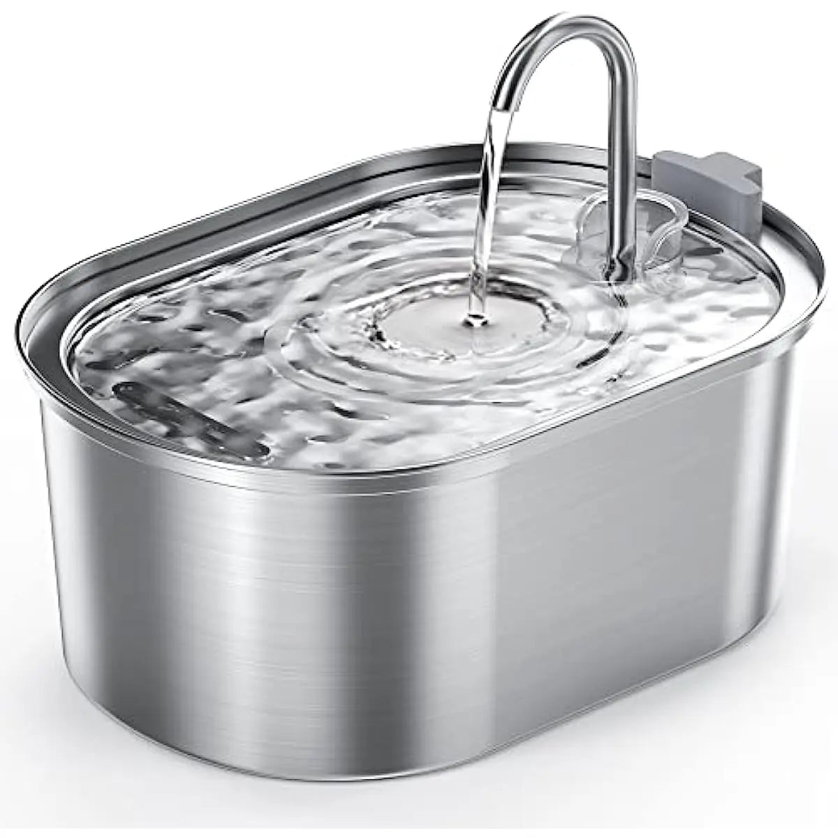 Stainless Steel Cat Water Fountain 3.2L/108oz Pet Water Dispenser Automatic Cat Fountain USB Charging Cat Products