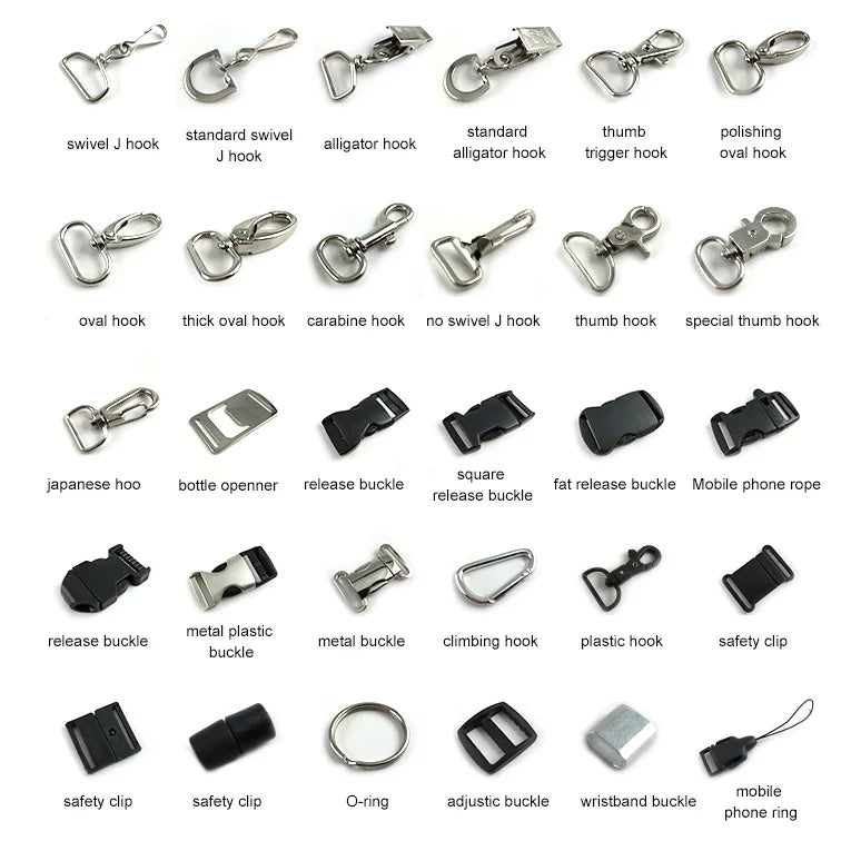 Factory Direct Supply Metal Buckle Clip Polyester Lanyard Accessories