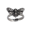 New Design Death Moth Wiccan Supplies Ring Jewelry Insect Pendant Skull Dead Head Butterfly Christmas Gift Wicca Moon Rings