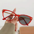 2023 Retro Frames Eyeglasses Metal Spring Legs Women's Anti Blue Light Photochromic Eyeglasses