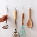 Greatbuy Customizable Stainless Steel Transparent Hook Strong Self-Adhesive Wall-Mounted Plastic Hook for Kitchen Bathroom Use