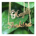 Gifts Stainless Steel with Names14k 18k Gold Plated Arabic Personalized Customized Necklace Custom Name Plate Pendant Necklaces