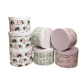 Wholesale High Quality 3pcs Set Round Flower Printed Gift Box Embossed Round Box Packaging for Valentine's Day