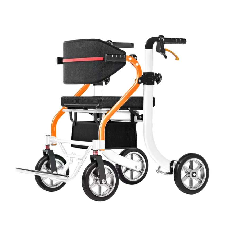CE Lightweight Walking Aids Folding Armpits Walker with Wheels for the Disabled