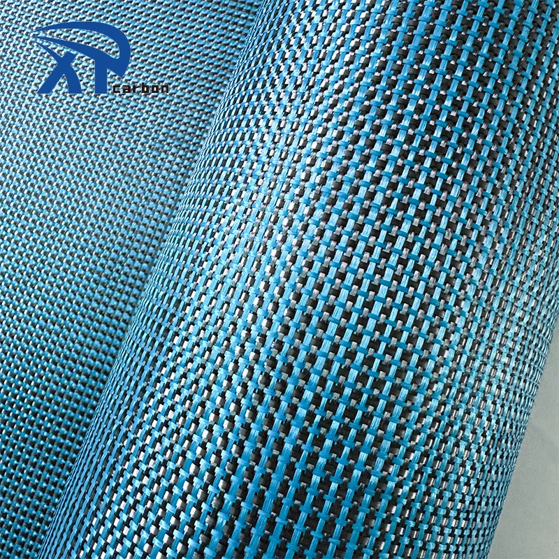 Factory Direct Sale LCP Fiber Blue Carbon/polypropylene Fiber Carbon Aramid Composite Material Fabric Kevlars Fabric Roll