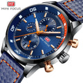 MINI FOCUS 0017 Sport Watches Mens Top New Luxury Fashion Watch Men Waterproof Chronograph Quartz Clock Small Dials 6 Hands
