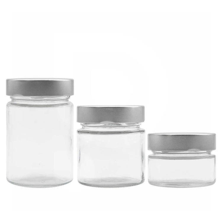 200 ml 580 750 180 380 ml Glass Jar ERGO 106 ml 212 ml 314 ml  With Silver High Cap for Preserving Food