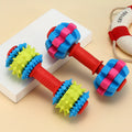 Wholesale Colorful Dog Toy TPR Teeth Cleaning Barbell Tooth Grinding Stick Pet Chewing Toy Dog Dental Chew Toys