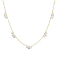Laser Holed Diamond Necklace Round Brilliant Cut 1 Carat Yellow Gold 14k Gold Lab Diamond Earring Wholesalers