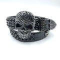Fashion Designer Western Cowboy Diamond Genuine Leather Men Women Pink Gold Luxury Rhinestone Belt Bling Plate Buckle 3.8cm