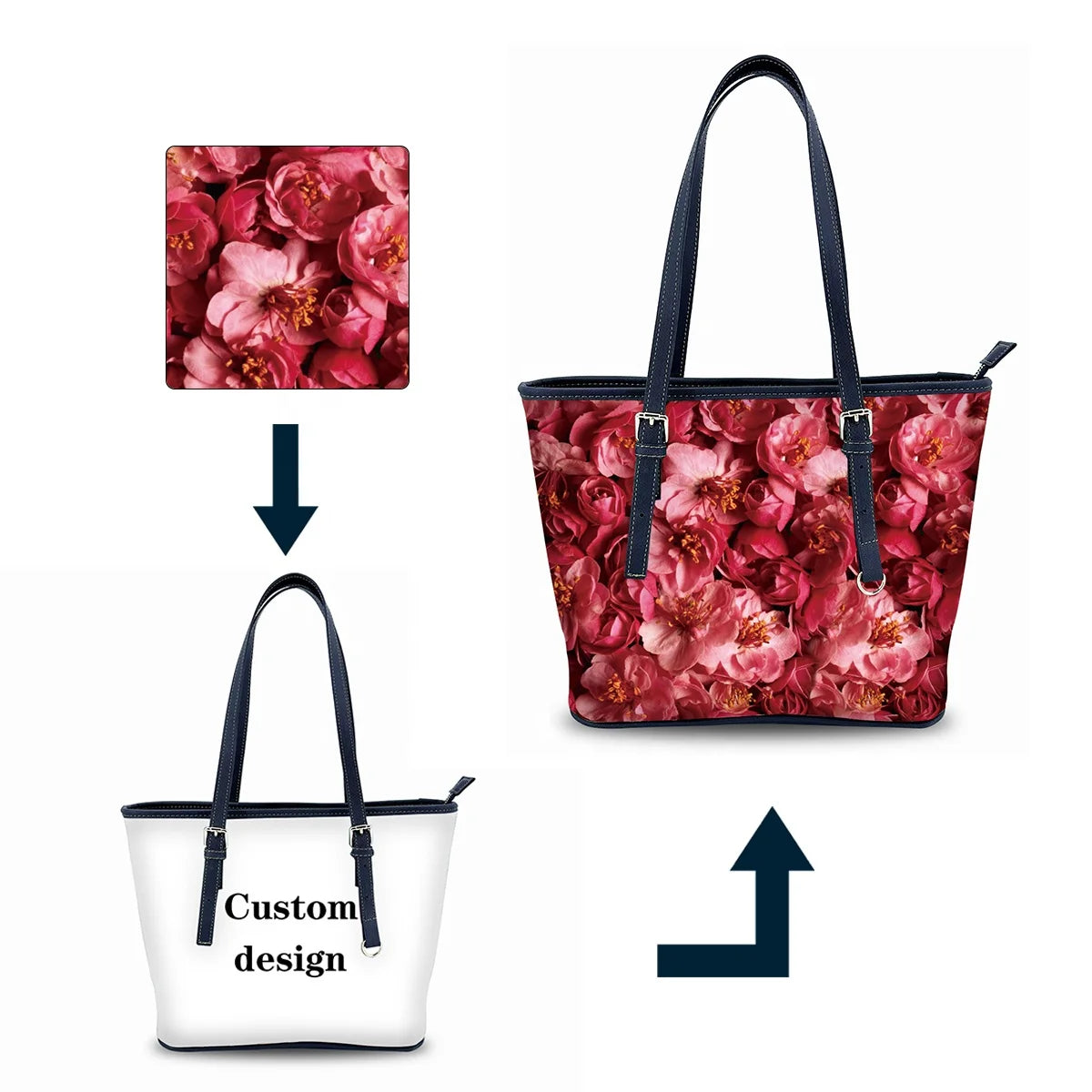 New Wholesale Designer Handbags Many Compartment Tote Bag With Zipper and Pocket Make Your Own Handbag Women