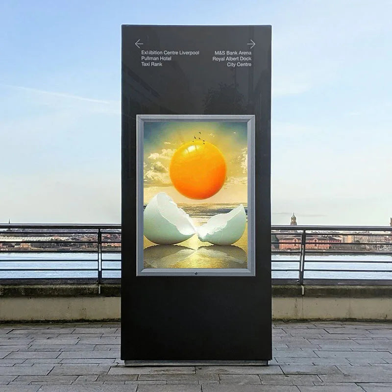 For Outdoor 42 Inch Vertical Touchscreen Kiosk with IP65 Rating for Elevator Wayfinding Digital Signage