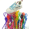 Quick Brand 75cm Bamboo Shape Lazy Elastic Shoelaces Round Knot Personalized for Polyester Rubber & Latex Casual Sport Sneakers