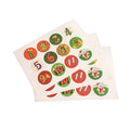 120/90pcs Per Pack Christmas Countdown Self-Adhesive Removable Adhesive Creative Sealing Sticker for Candle Handmade Products