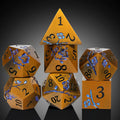 Flower Metal DND Dice 7 PCS Zinc Alloy 16mm Dragon Dice Set for D&D Dungeons & Dragons Tabletop Game (Ancient Brass)