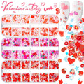 12 Grids 3D Valentine's Day Nail Art Decorations Various Shape Special Design Colorful Soft Clay Slices for DIY Craft Making