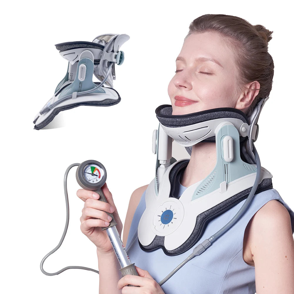 Alphay New US Patented Neck Stretch Posture Corrector Neck Collar With Decompression Belt