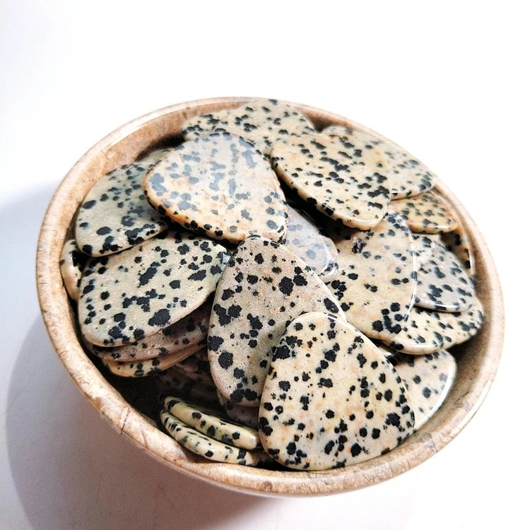 HZ Wholesale Natural Dalmatian Jasper Guitar Picks Healing Stone