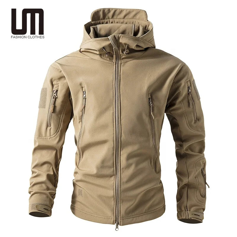 Liu Ming 2025 Autumn Winter Men's Fashion Windproof Cargo Jackets Hooded Coat for Hiking Camping Climbing Wholesale Custom Logo