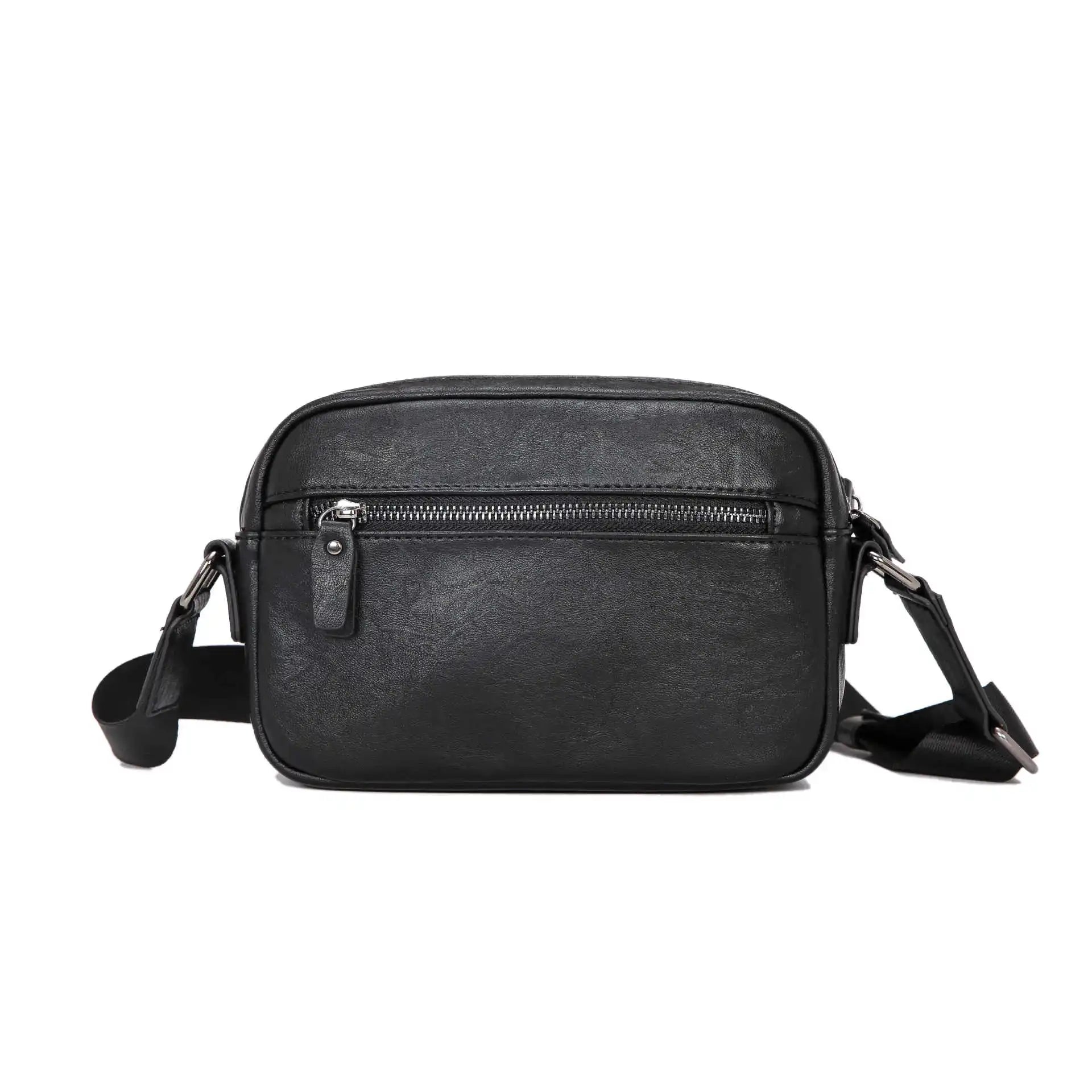 2022 New Arrival Waterproof PU Chest Bags Fashion Vegan Leather Messenger Bag for Chest Shoulder Mens Bags