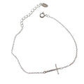 Wholesale Fine Jewelry Cross Anklets for Women 925 Sterling Silver Link Chain Ankle Bracelet