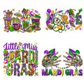 DTF Transfers Designs Ready to Press Mardi Gras Pattern  Custom Plastisol  Transfers Iron on Transfers for Clothes