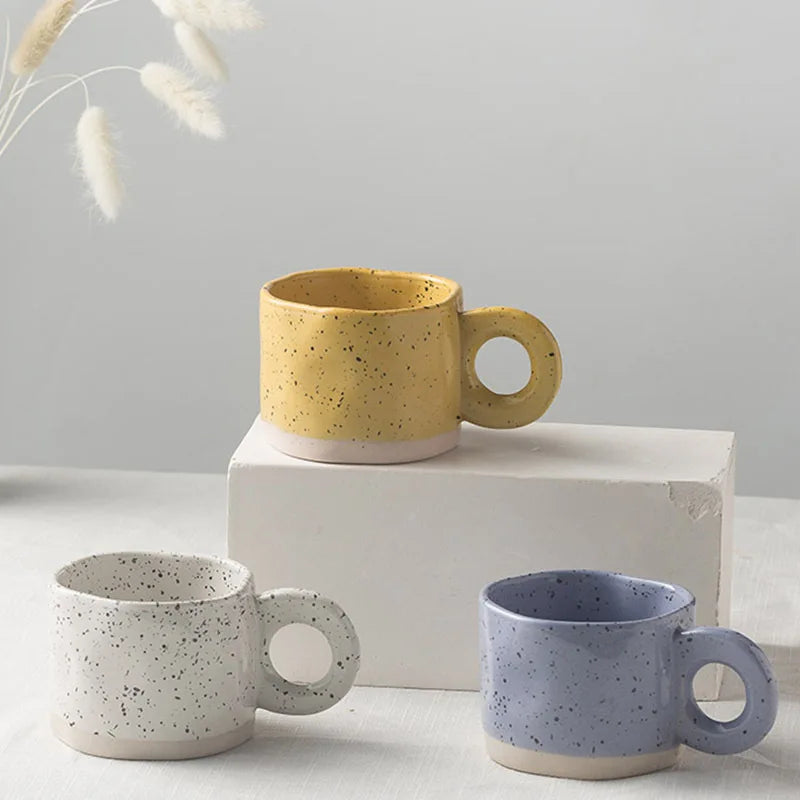 Korean Creative Ins Style Ceramic Mug Simple Exquisite Afternoon Tea Coffee Cup