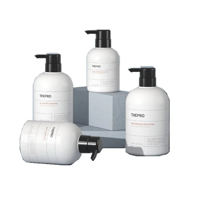 Large Capacity 300ml 500ml Hand Washing Liquid Bath Gel PET Plastic Shampoo Bottle Cream Packaging Container
