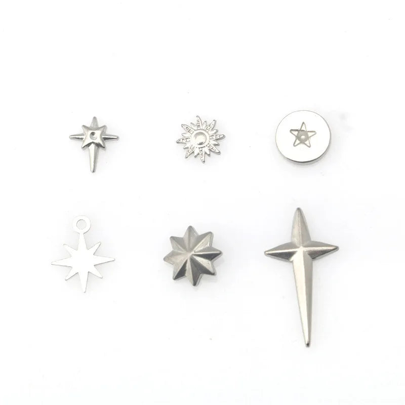 Stainless Steel Cross Star Octagonal Pendant Necklace Bracelet Waist Chain Accessories DIY Tagor Jewelry Jewelry