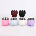 Factory Direct Double Wall Stainless Steel Metal Cup Hot Mate Set Tea Cup Yerba Mate Straw Leather Cover-Excellent for Cold
