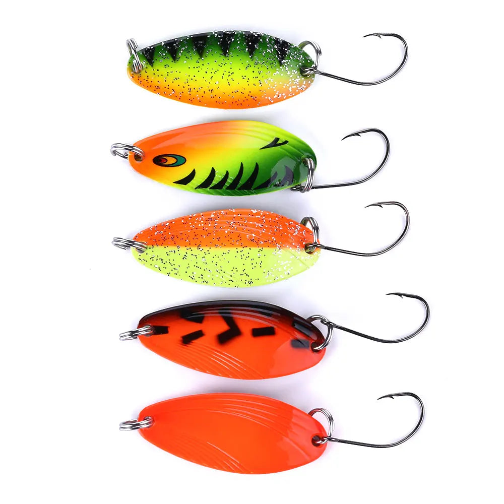 Metal Spoon Fishing Lure Bait for Lake Use with Sequin Design High Quality