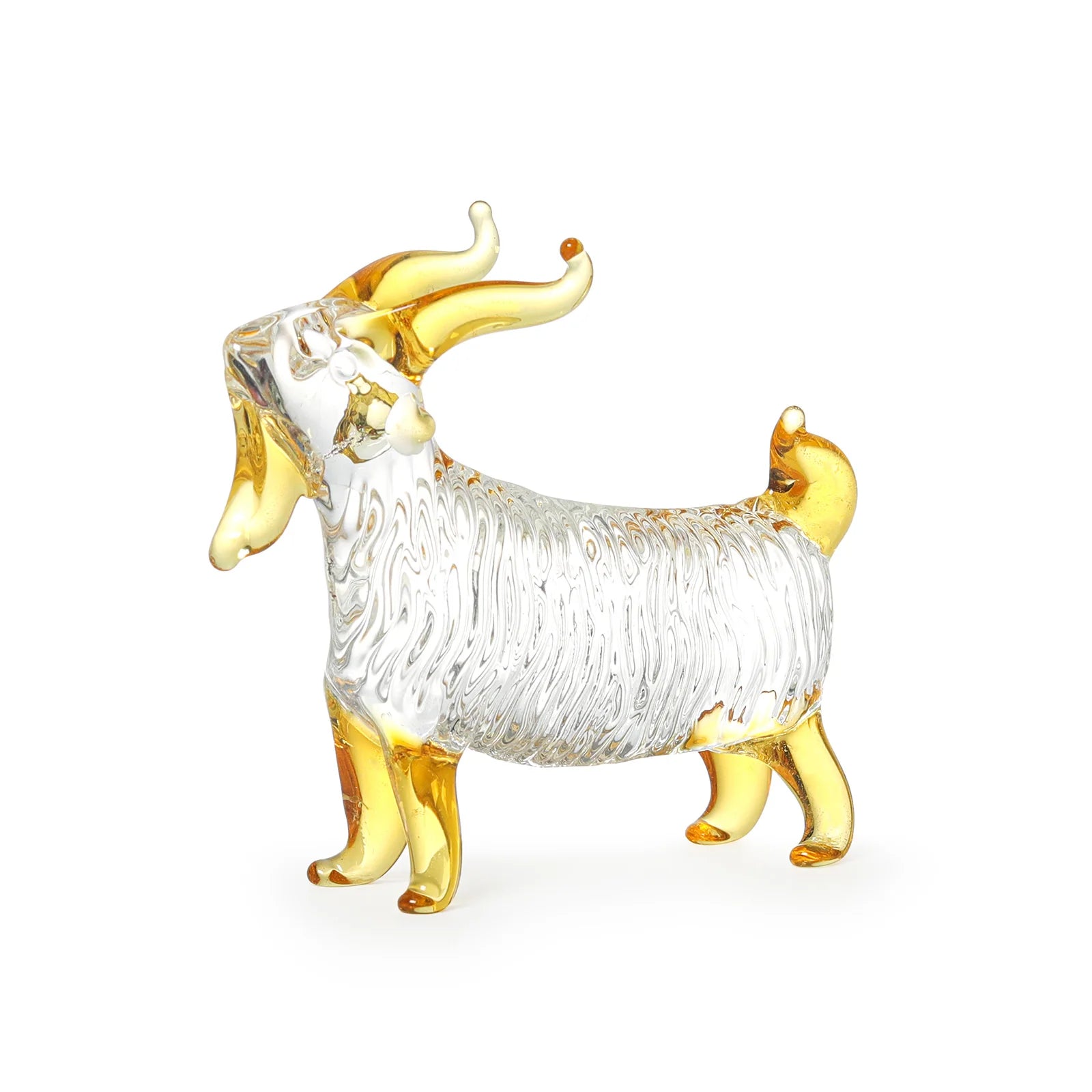 Glass Crystal Sheep Decor Statue Ornament Figurine Collectibles Ornament Statue Animal Decoration