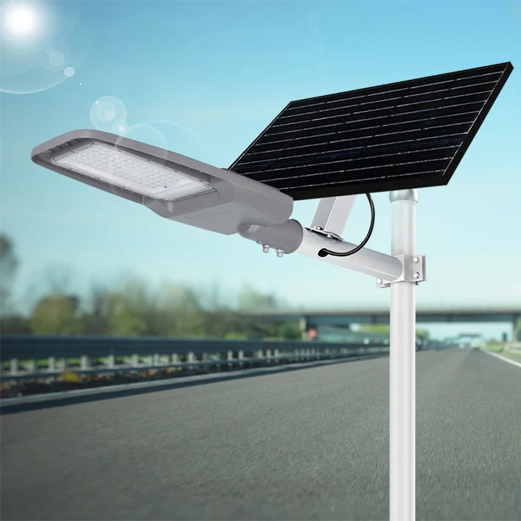 KCD Split Outdoor IP65 Wall Mount Industrial 50000 Hours Lithium Battery 30w 60w 90w 150w 200w 6000 Lumen Solar LED Street Light