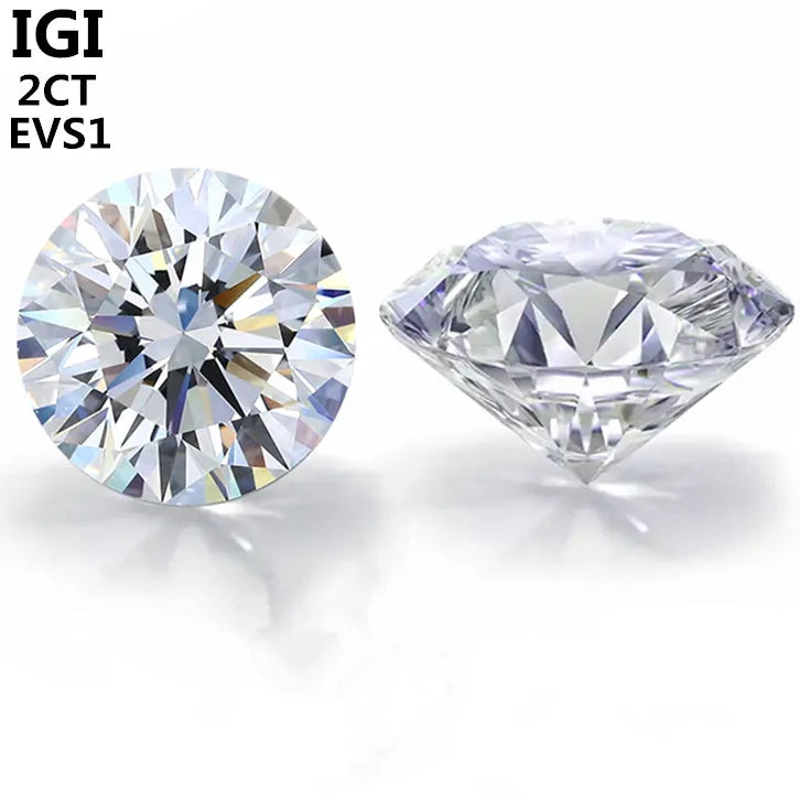 2ct Cvd Diamond E Color Vs1 Igi Certificate Lab Grow Diamond for Jewelry Making Etc